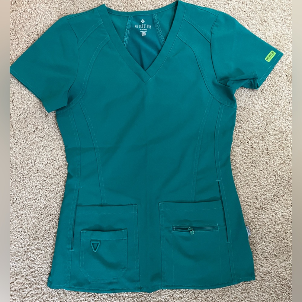 Med Couture Activate Scrub Top, Size XS .  2 scrub tops!